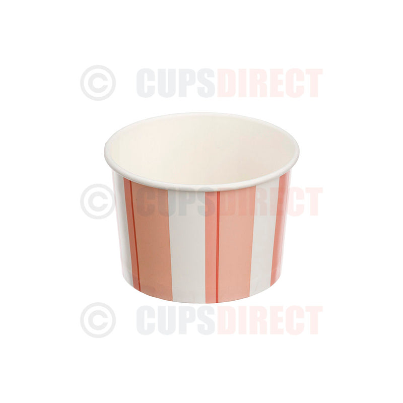 Load image into Gallery viewer, 4oz pastel stripe ice cream pot suitable for small servings