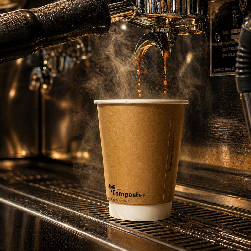 Load image into Gallery viewer, AQ Lined Recyclable – Kraft Double Wall Coffee Cup Range