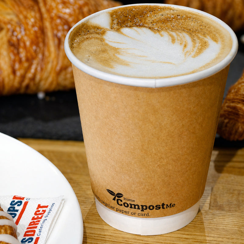 Load image into Gallery viewer, AQ Lined Recyclable – Kraft Double Wall Coffee Cup Range