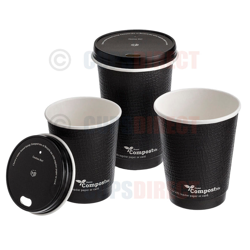 Load image into Gallery viewer, Bio Recyclable - Double Wall Black Embossed Range