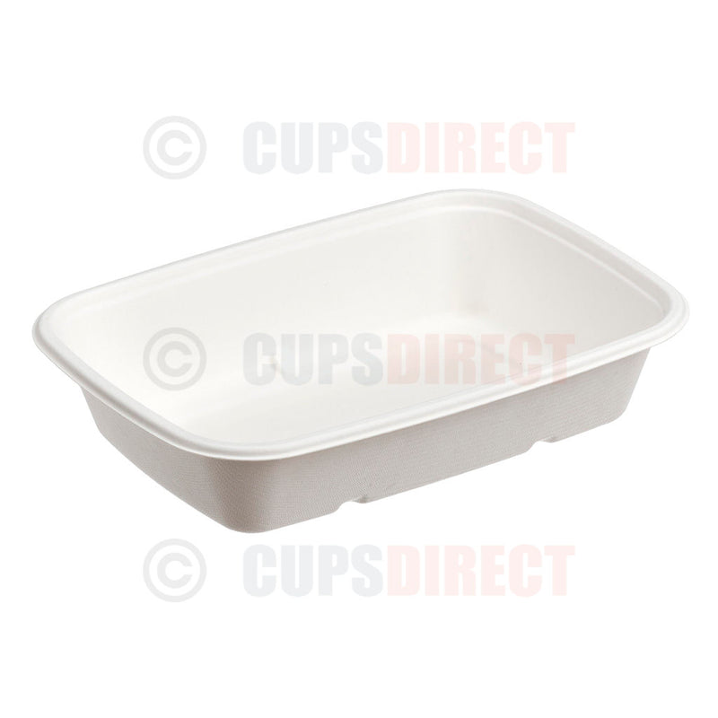 Load image into Gallery viewer, Large bagasse compostable food tray ideal for eco-friendly catering and food service
