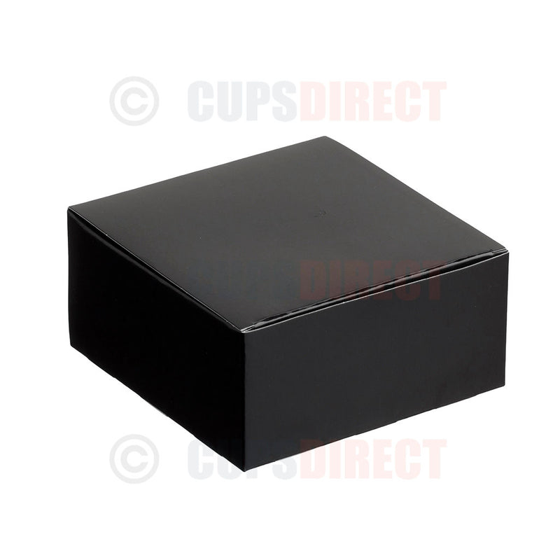 Load image into Gallery viewer, Large black clamshell burger box for double burgers or meals