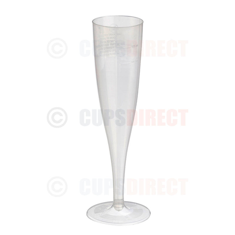 Load image into Gallery viewer, Clear disposable champagne flute glass, 130ml, ideal for parties and catering use