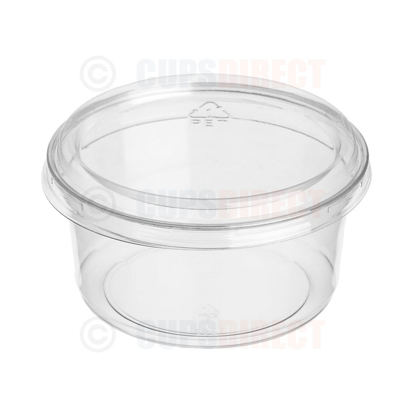 Load image into Gallery viewer, Diamond PET deli pot with fitted lid for secure food storage and takeaway
