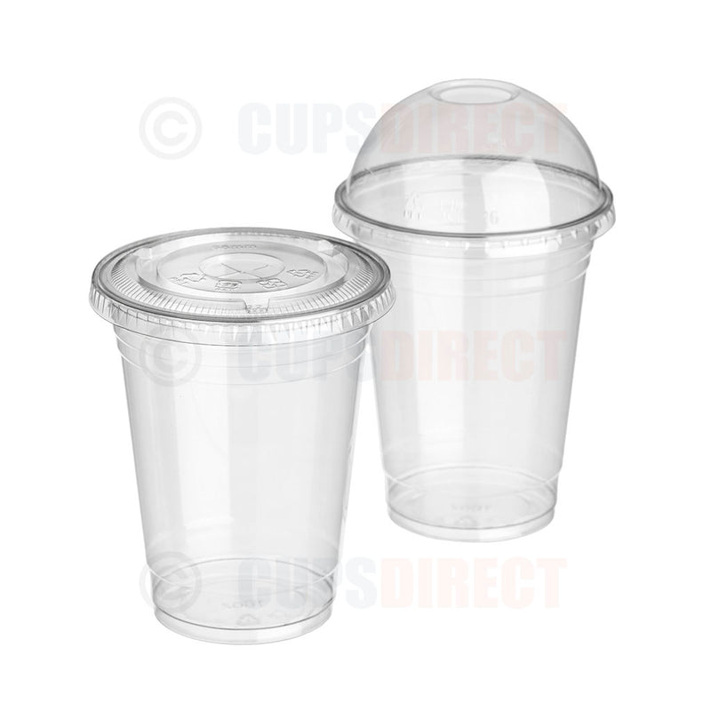 Load image into Gallery viewer, Diamond PET smoothie cups with round and flat lids