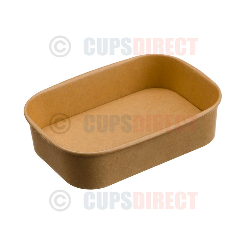 Load image into Gallery viewer, 500ml kraft rectangular bento box