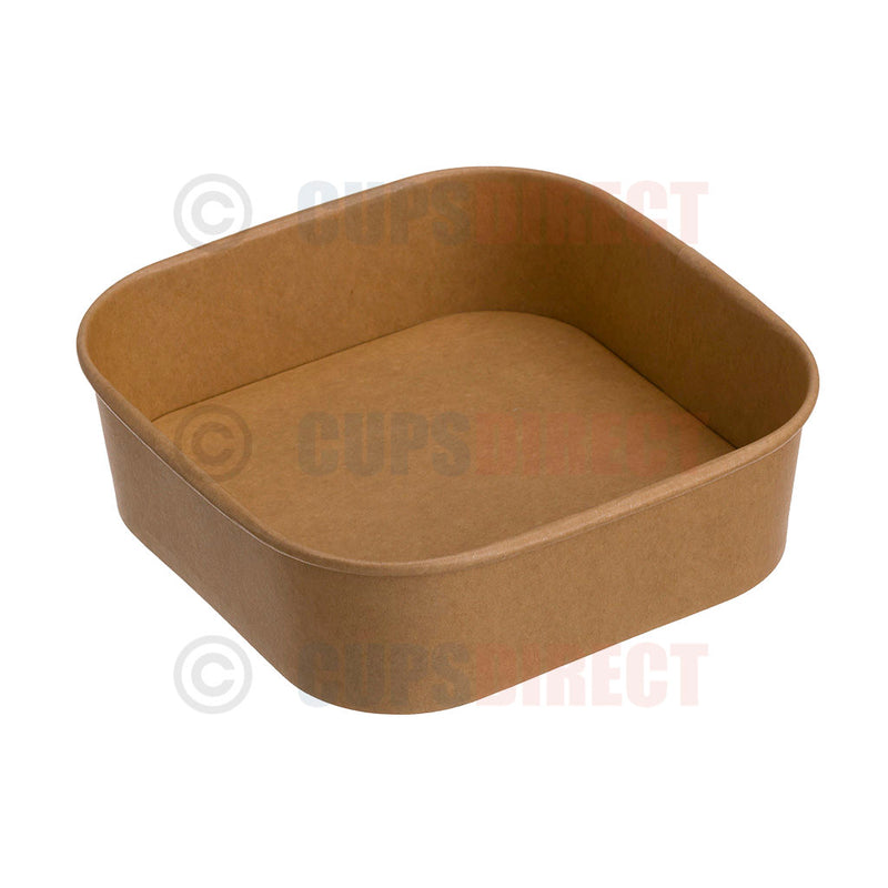 Load image into Gallery viewer, 1000ml kraft square paper bowl for larger portions