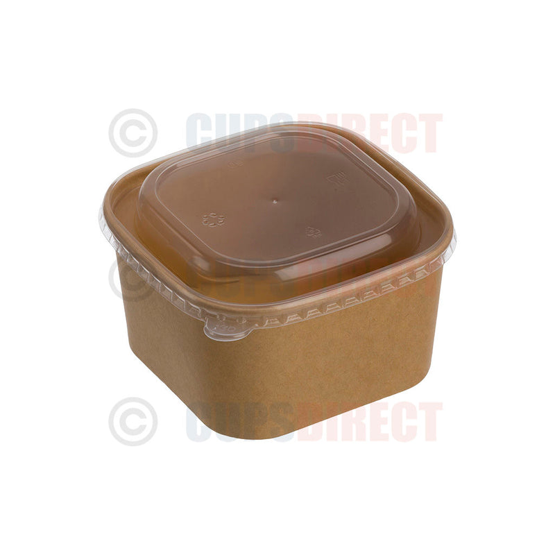 Load image into Gallery viewer, 750ml kraft square paper bowl ideal for takeaway food