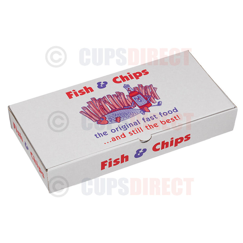 Load image into Gallery viewer, Large fish and chip takeaway box designed for bigger meals