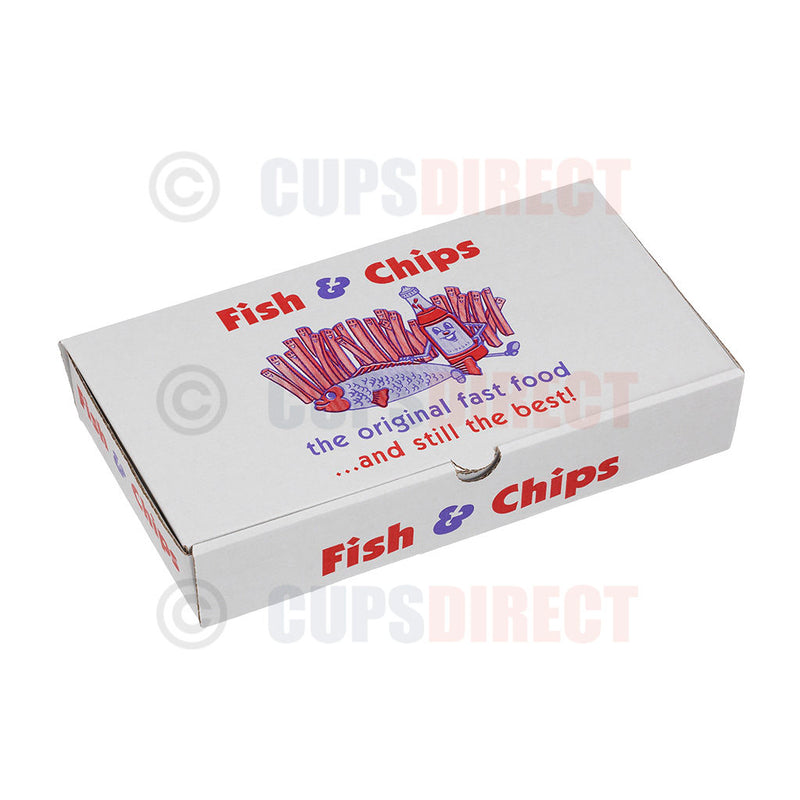 Load image into Gallery viewer, Medium fish and chip takeaway box for standard portions