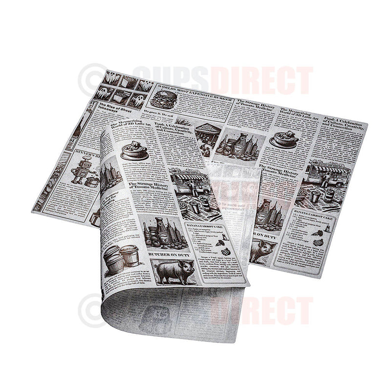 Load image into Gallery viewer, Large newsprint-style greaseproof food wrapping sheet