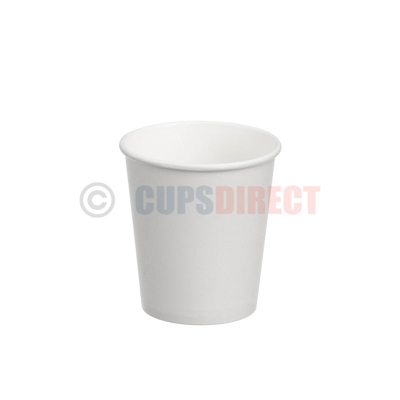 Load image into Gallery viewer, Plain white 6oz single wall paper coffee cup ideal for hot beverages