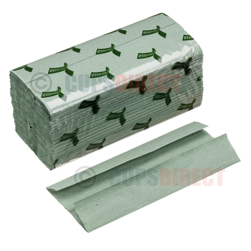 Load image into Gallery viewer, 1 ply green C fold paper towel suitable for hand drying