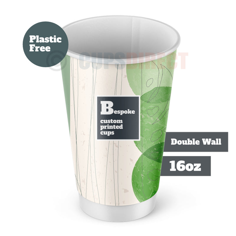 Load image into Gallery viewer, 16oz custom print double wall paper cup with aqueous lining for hot drinks