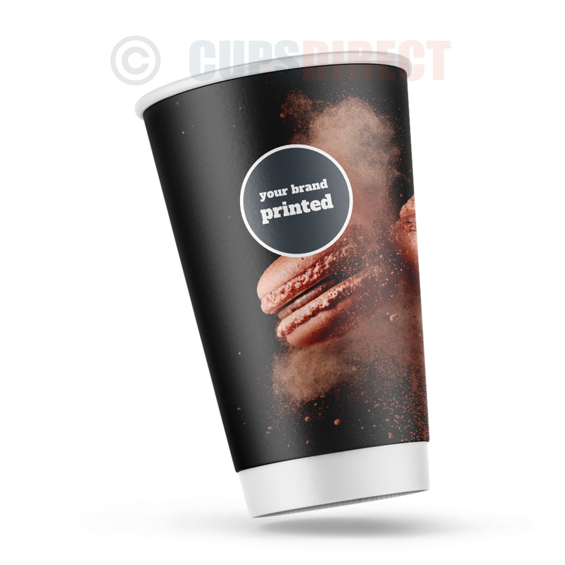 Load image into Gallery viewer, 16oz custom print double wall paper cup shown to demonstrate logo placement area