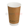 Bio Recyclable - Double Wall Kraft Hot Cup Range 16oz (CD7803)