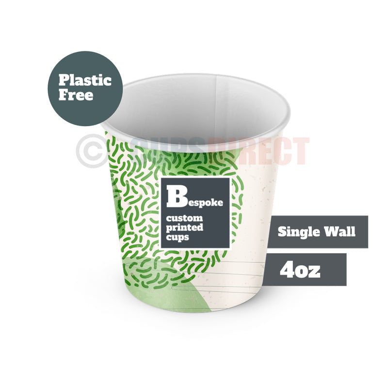 Load image into Gallery viewer, 4oz custom print single wall paper cup with aqueous lining for hot drinks
