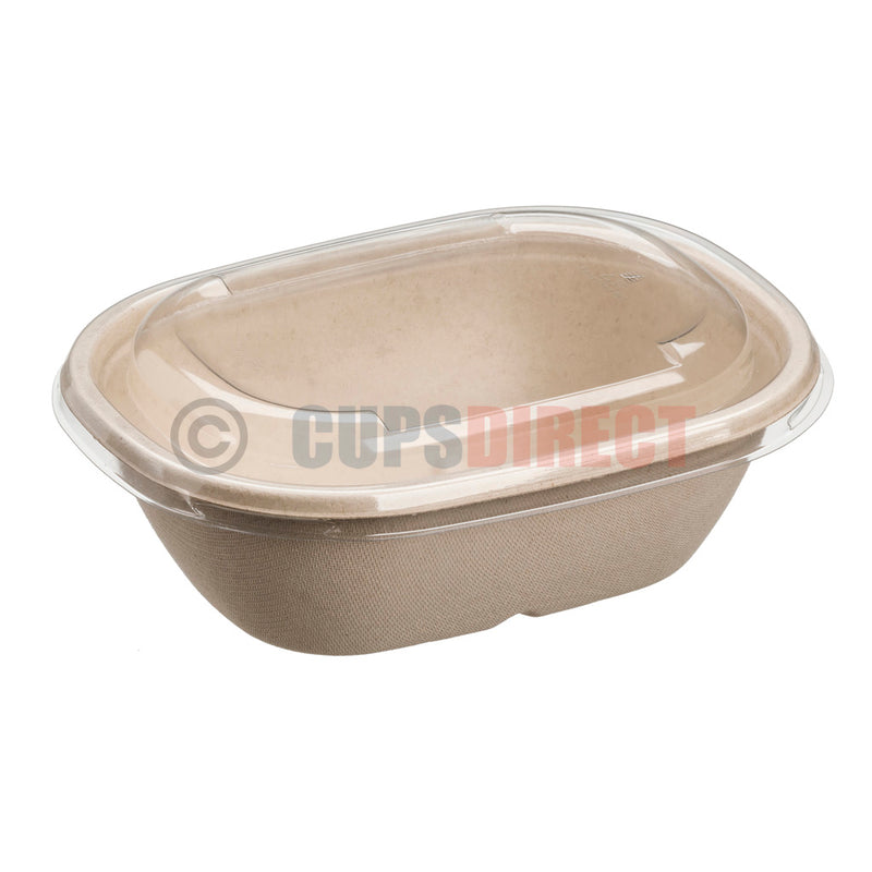Load image into Gallery viewer, 620ml 40mm deep Sabert BePulp eco street bowl without lid