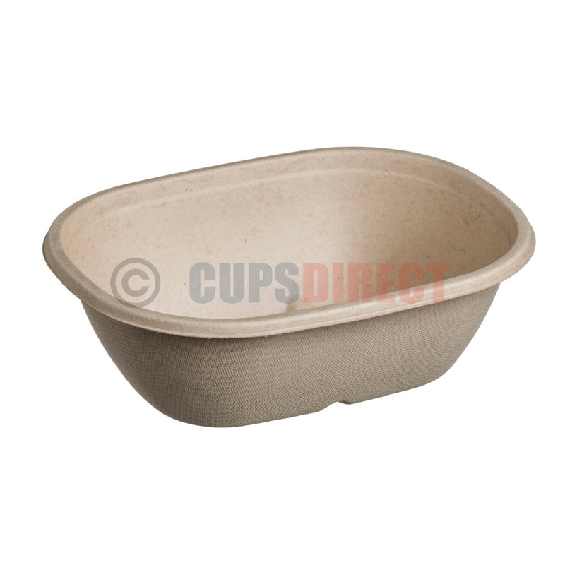 Load image into Gallery viewer, 620ml 60mm deep Sabert BePulp eco street bowl without lid