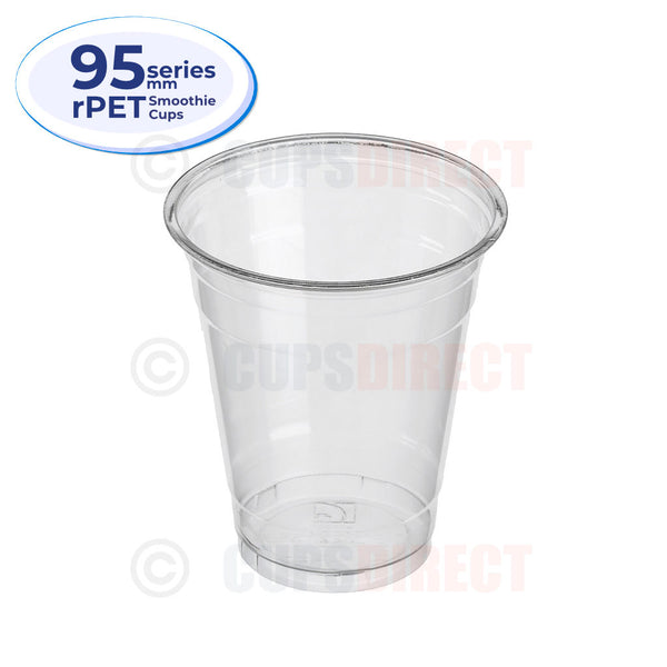 95 series - rPET Smoothie Cup and Lid Range -Clear Recyclable