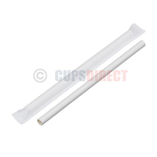 Individually Wrapped White Paper Straw Range