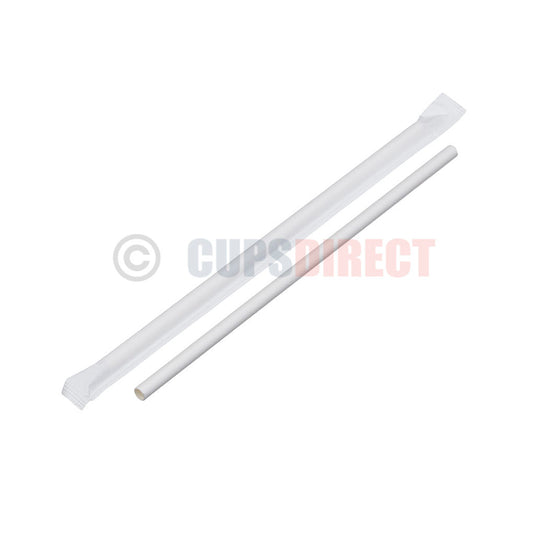Individually Wrapped White Paper Straw Range
