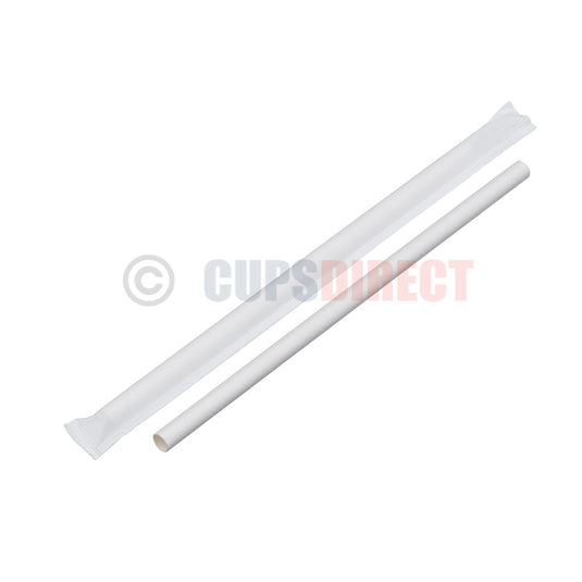 Individually Wrapped White Paper Straw Range