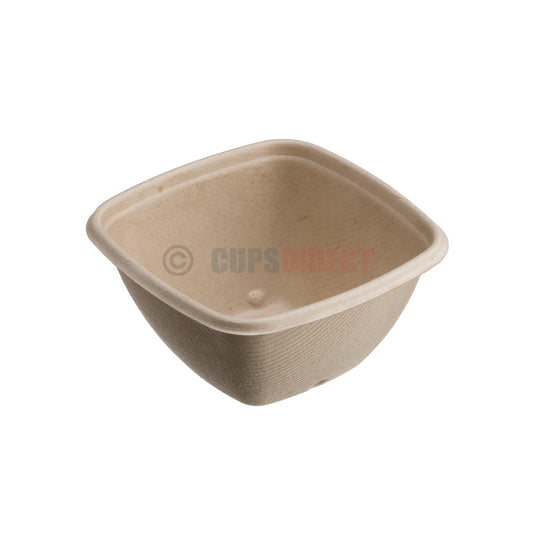 500ml Sabert BePulp Compostable Square Bowl