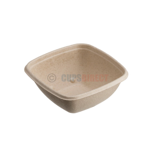 375ml Sabert BePulp Compostable Square Bowl