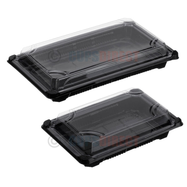 10.625 x 7.875 x 2  PLA Sushi Tray (w/ Lid) 200 per case – Green Safe  Products