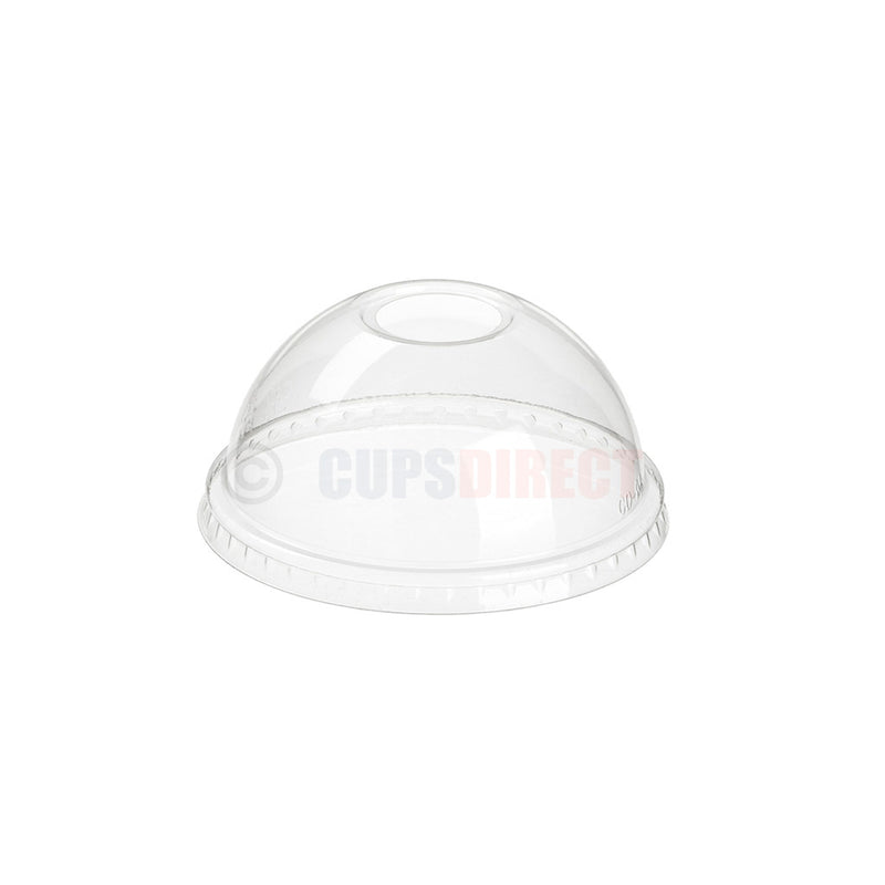 Load image into Gallery viewer, Compostable PLA domed smoothie cup lid suitable for larger toppings