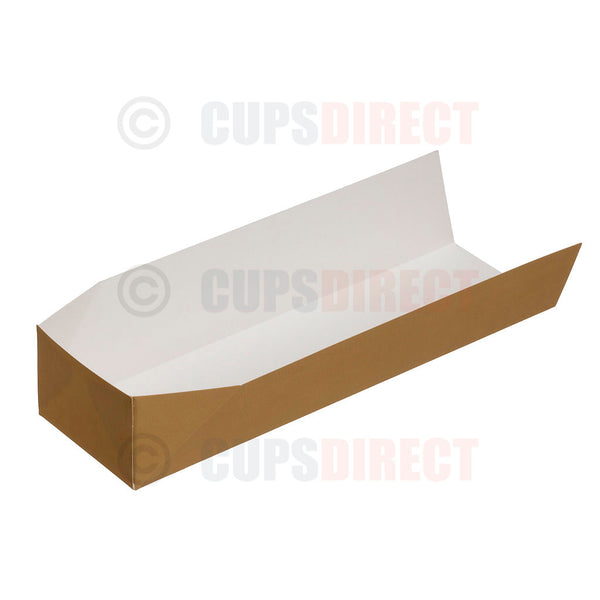 Compostable Kraft Hot Dog & Chip Trays, Recyclable Paper Food Packaging