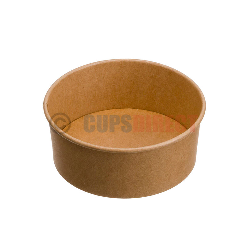 Load image into Gallery viewer, 750ml kraft round paper salad and poke bowl suitable for hot or cold food packaging