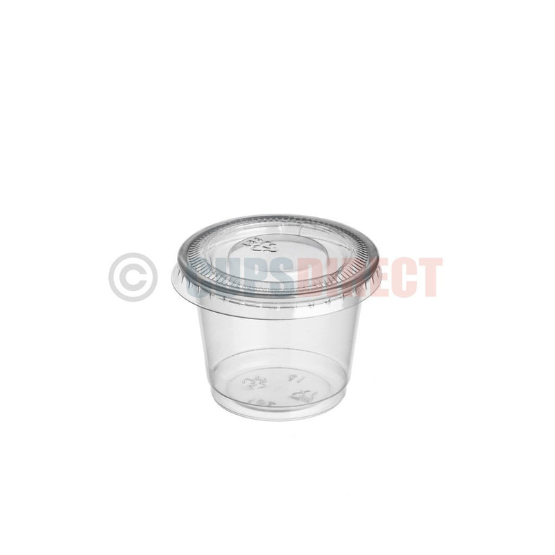Load image into Gallery viewer, 1oz clear plastic portion cup lid compatible with Pro-Pot containers