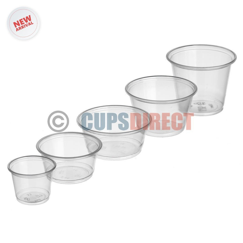 Load image into Gallery viewer, Group image of Pro-Pot clear portion cups in assorted sizes