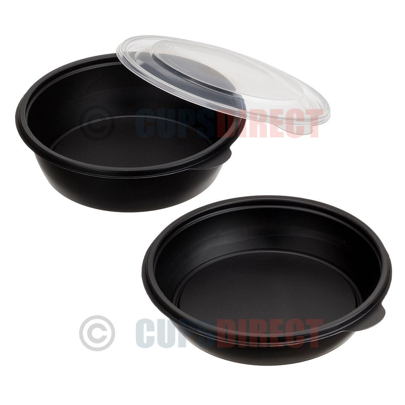 Load image into Gallery viewer, Sabert Fastpac round PP lid shown fitted on matching bowl
