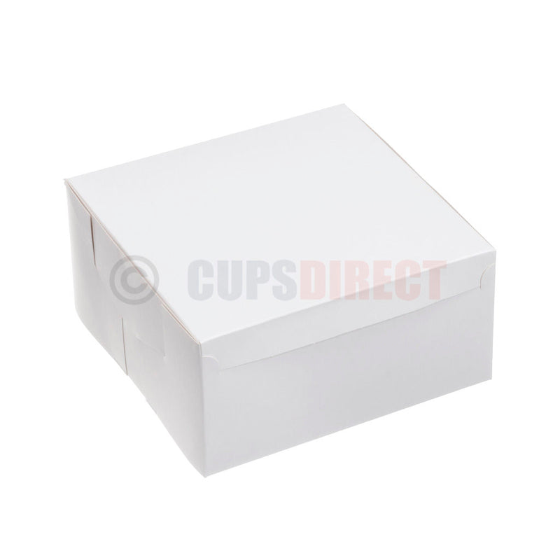 Load image into Gallery viewer, Medium white tall cake and dessert box ideal for bakery cakes and pastries
