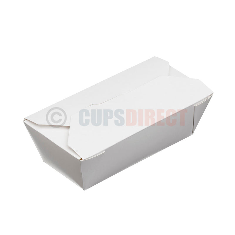 Load image into Gallery viewer, White deli food box medium size for hot or cold takeaway food
