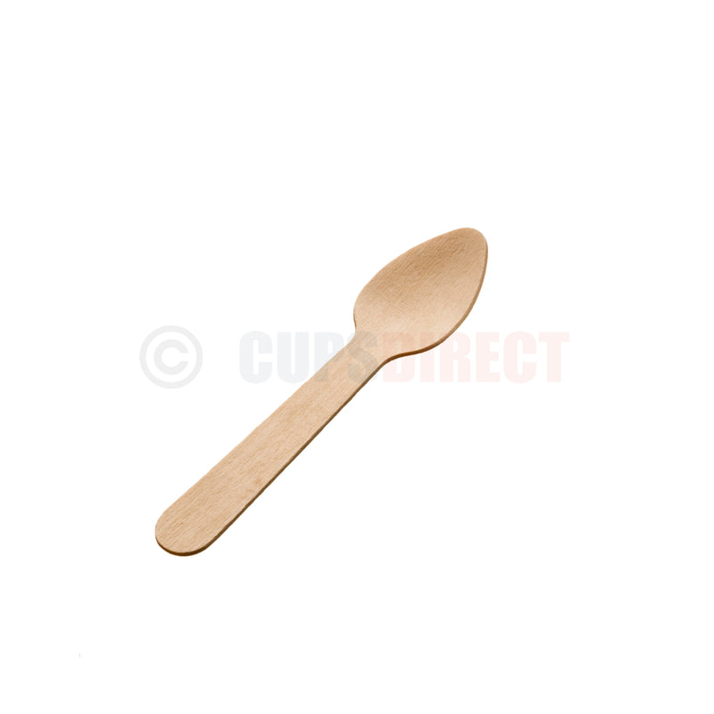Load image into Gallery viewer, Disposable compostable wooden teaspoon for hot drinks and desserts