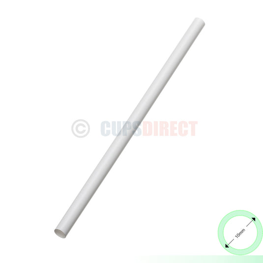 PLA jumbo smoothie straws 10mm diameter compostable for cold drinks