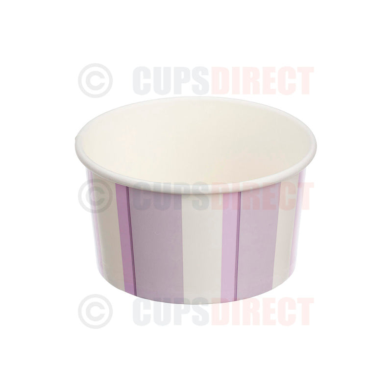 Load image into Gallery viewer, 10oz pastel stripe ice cream pot designed for larger portions
