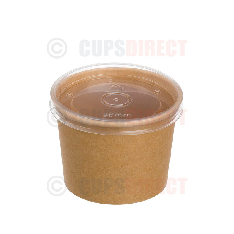 Load image into Gallery viewer, 12oz kraft soup bowl with lid
