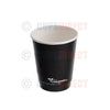 AQ Lined Recyclable – Black Embossed Double Wall Coffee Cup Range 12oz (CD7812)