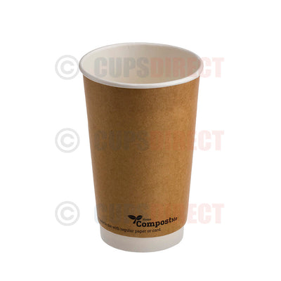 Bio Recyclable - Double Wall Kraft Hot Cup Range