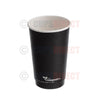AQ Lined Recyclable – Black Embossed Double Wall Coffee Cup Range 16oz (CD7813)