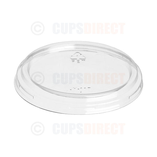 Clear 250ml PET deli pot lid compatible with Diamond Deli containers