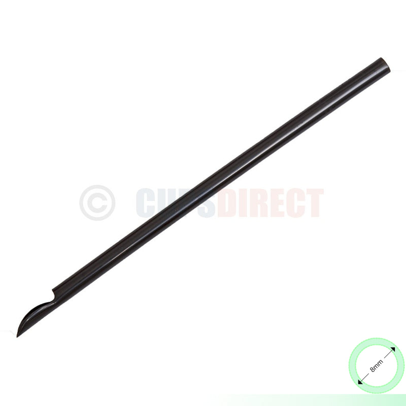 Load image into Gallery viewer, 8mm black PLA spoon straw suitable for smoothies and thick drinks
