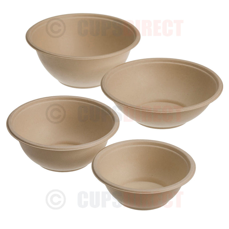 Load image into Gallery viewer, CupsDirect range of Plant Fibre Pulp Bowls for Salads, Poke Bowls and Food-to-Go
