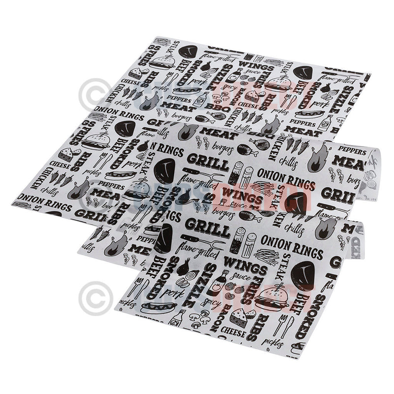 Load image into Gallery viewer, Grill Design Greaseproof Paper Sheets
