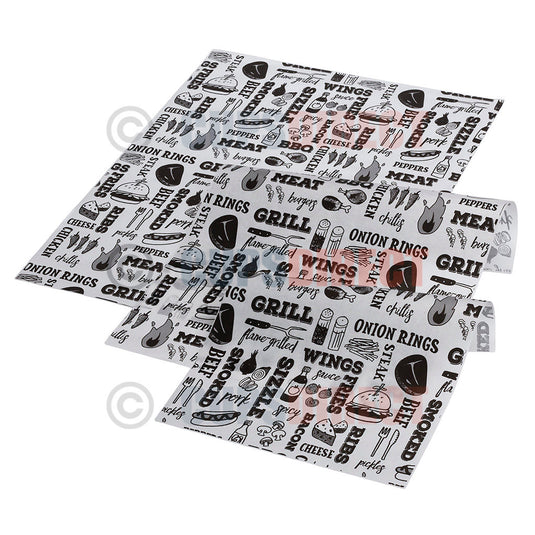 Grill Design Greaseproof Paper Sheets